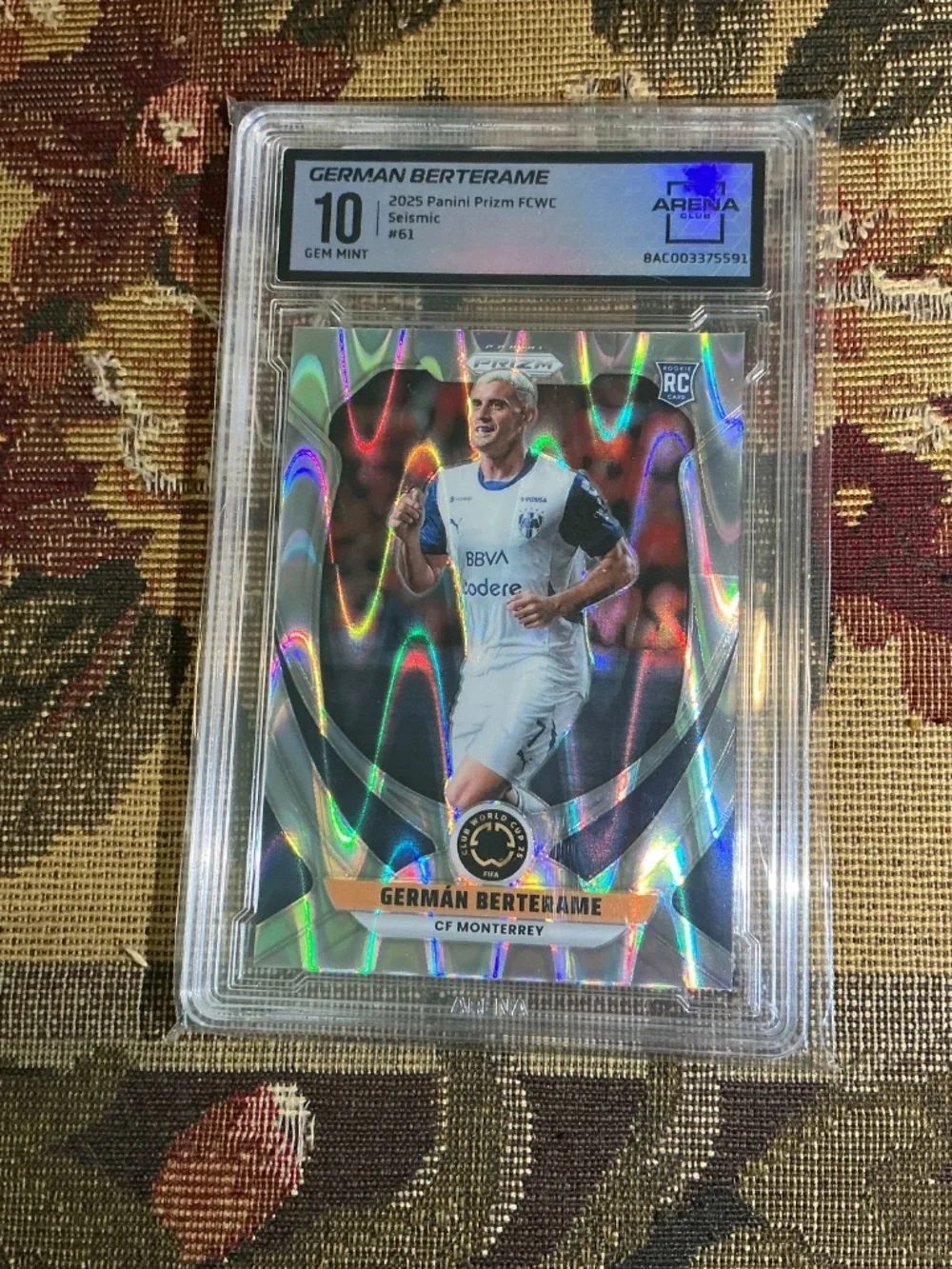 2025 Panini Prizm FIFA Club World Cup Germán Berterame #61 Seismic Arena 10
